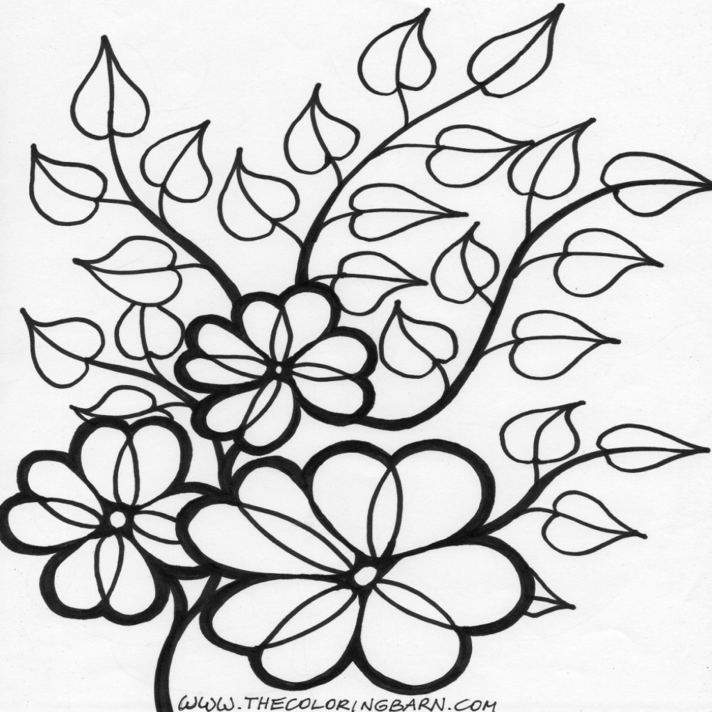 1024x1024 Flower Vines Coloring Page Wild Printable Free Coloring Pages