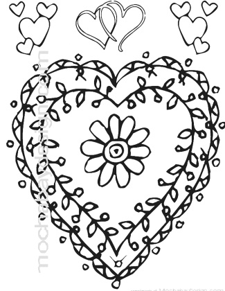 325x420 Printable Coloring Pages Hearts With Vines Printable Flower Vine