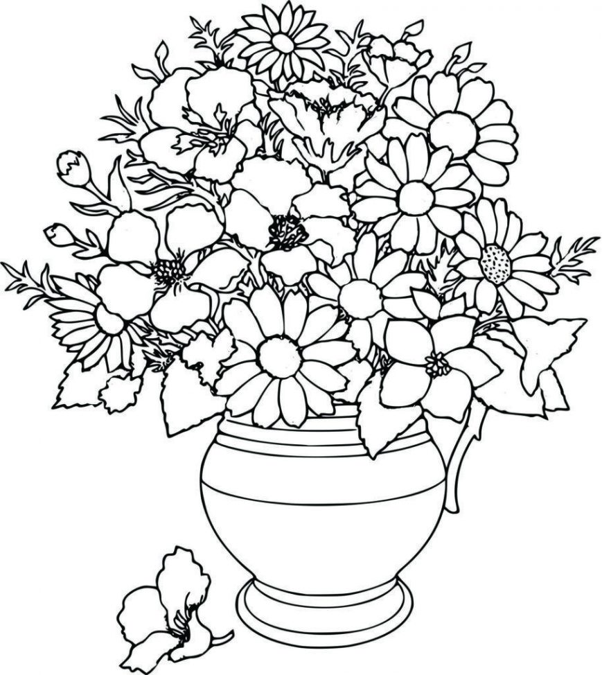 869x974 Flowers Coloring Pages Page Picgifs Com Picture Concept Printable