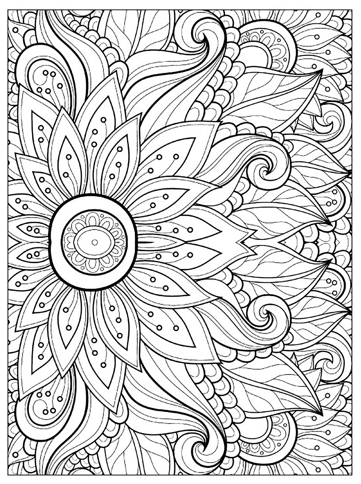 1180x1584 Portfolio Flowers Colouring Pages For Adults F