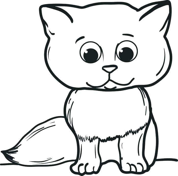 700x693 Cat Coloring Picture