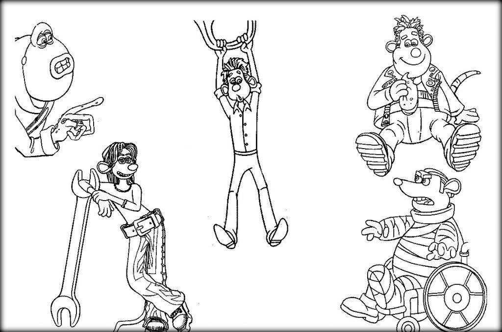 1024x677 Flushed Away Coloring Pages For Kindergarten