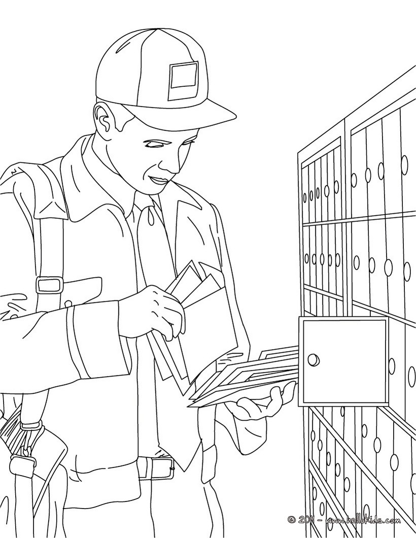 820x1060 Postman Coloring Page Amazing Way For Kids To Discover Job More