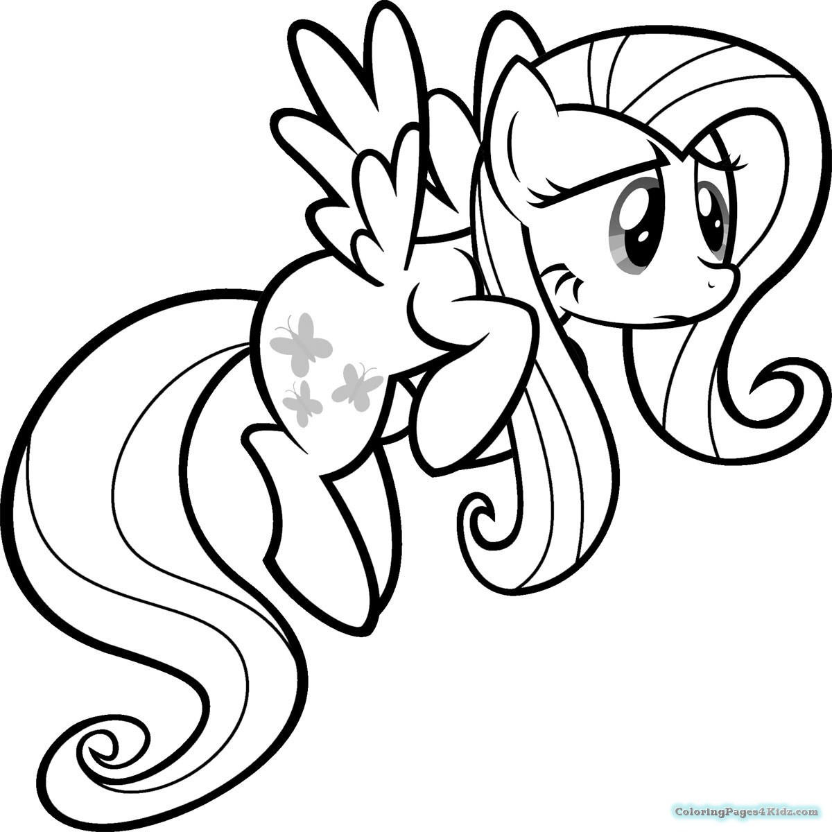 1200x1200 Surprise Fluttershy Coloring Pages My Little P