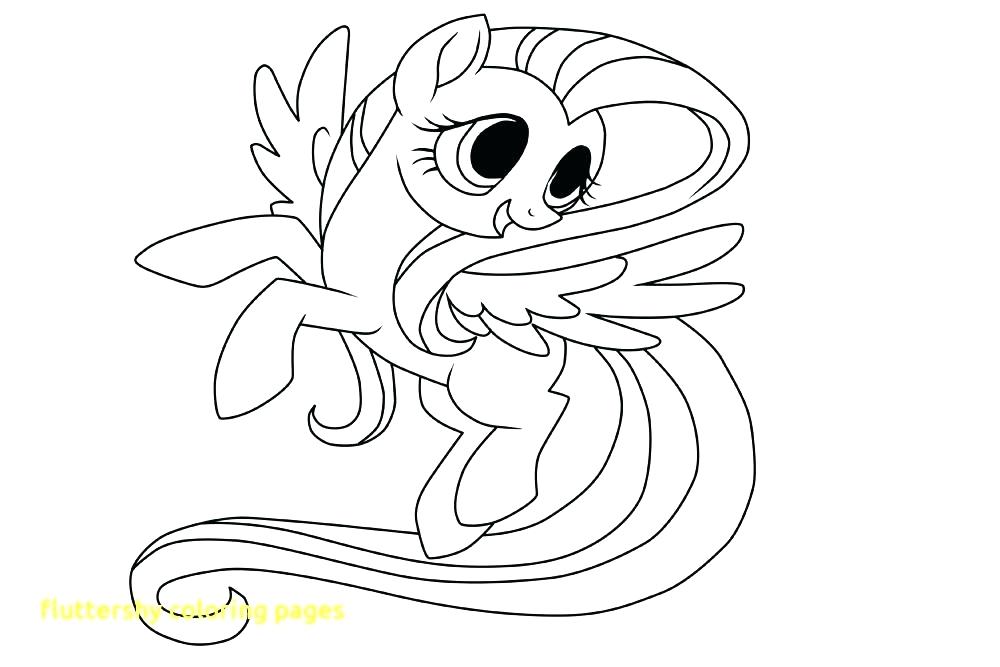 1000x667 Fluttershy Coloring Page