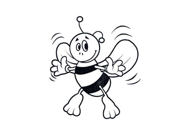 600x429 Little Bumblebee Learn How To Fly Coloring Page