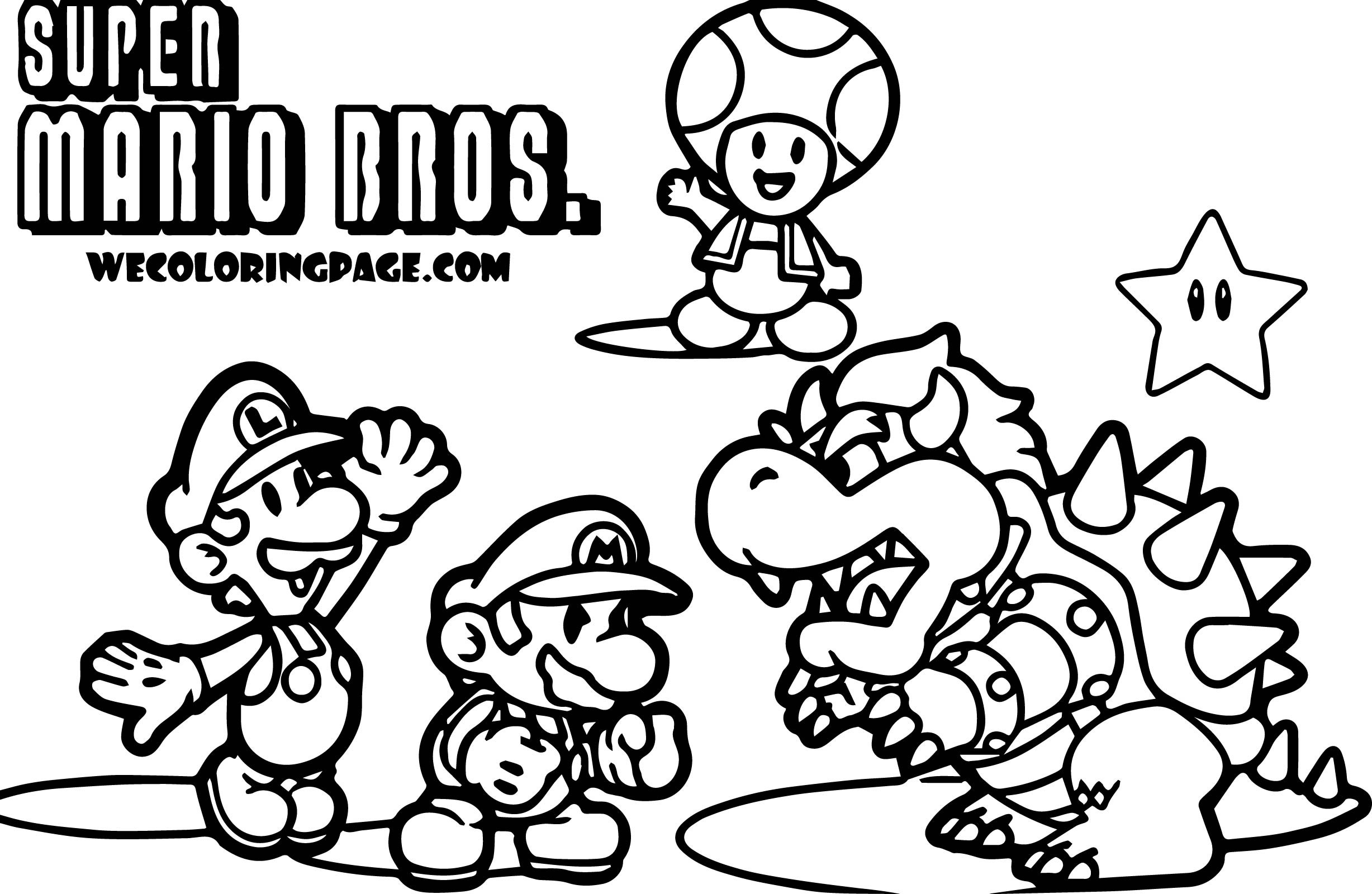 2455x1600 Super Mario And Yoshi Fly Coloring Page To Print