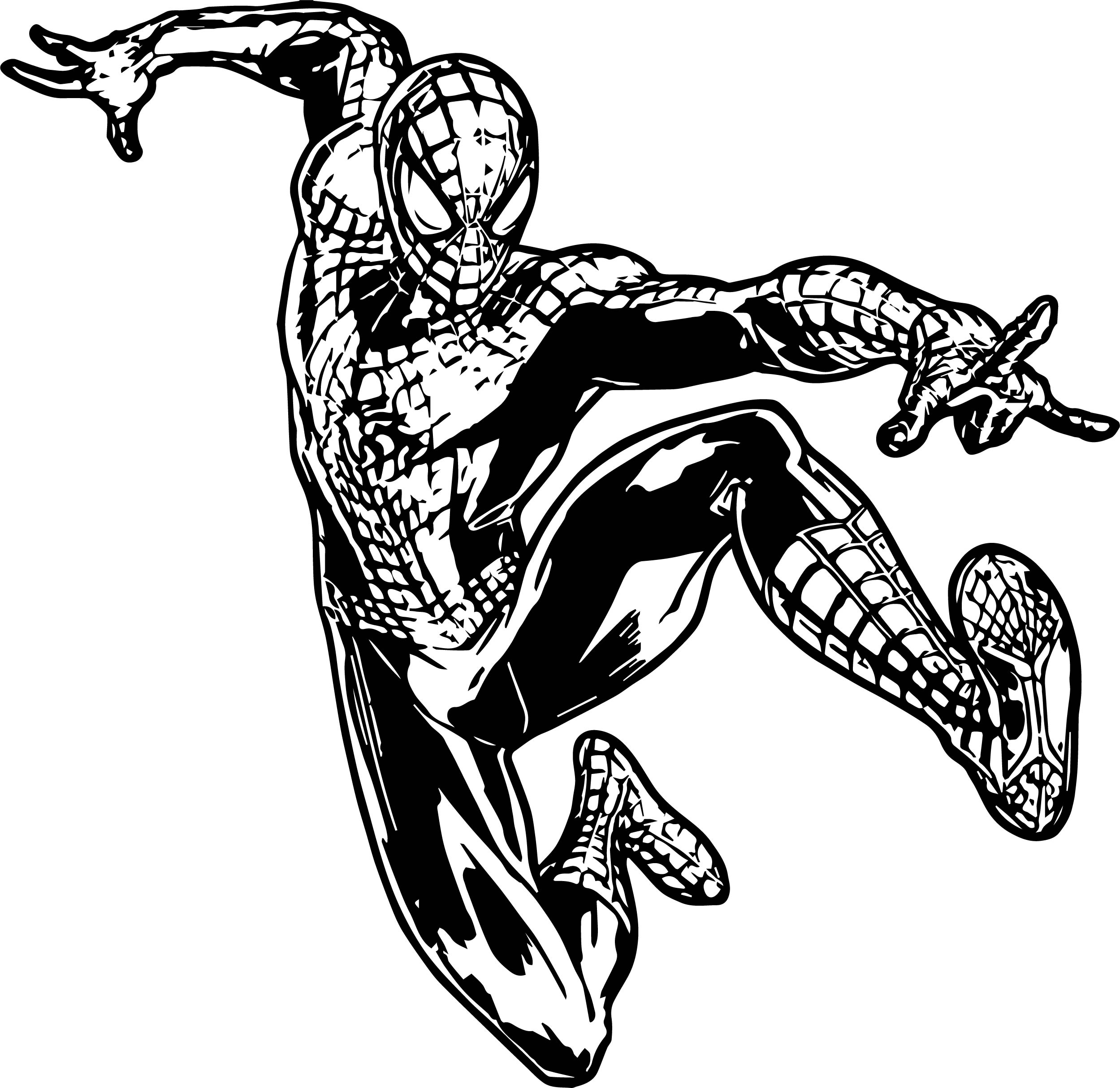 2499x2429 The Amazing Spider Man Spider Man Fly Coloring Page Wecoloringpage