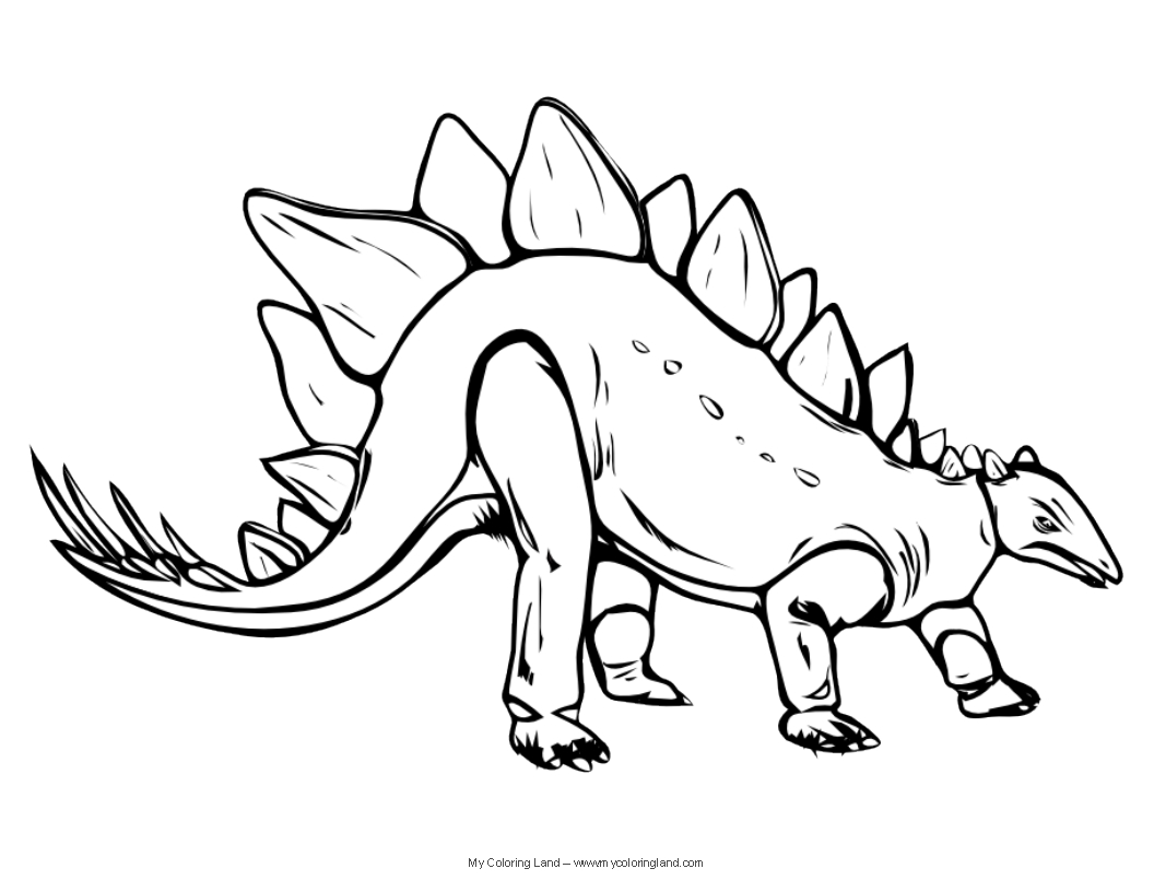 1056x816 Dinosaur Stegosaurus Coloring Pages
