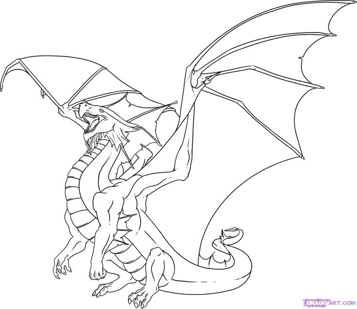 736x637 Flying Dragon Coloring Pages