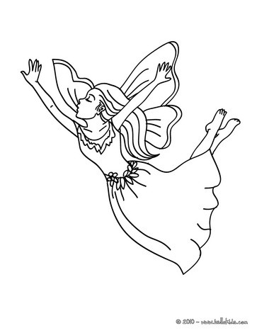 363x470 Fairy Flying Coloring Pages