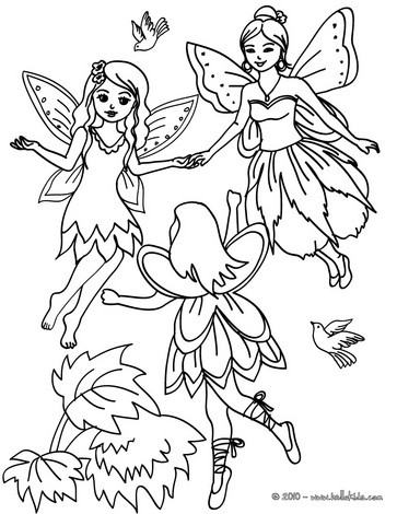 363x470 Flying Fairy Coloring Pages