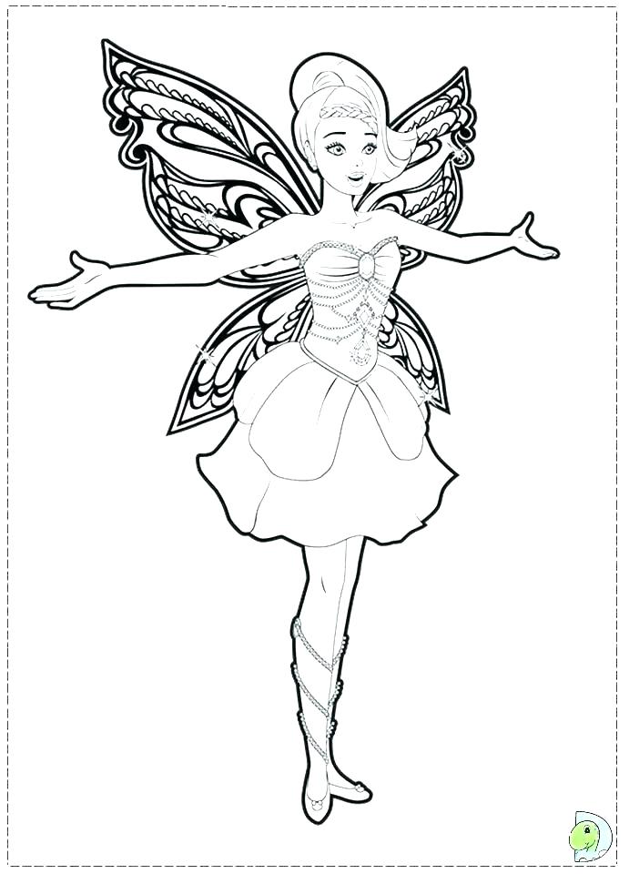 691x960 Fairy Coloring Page