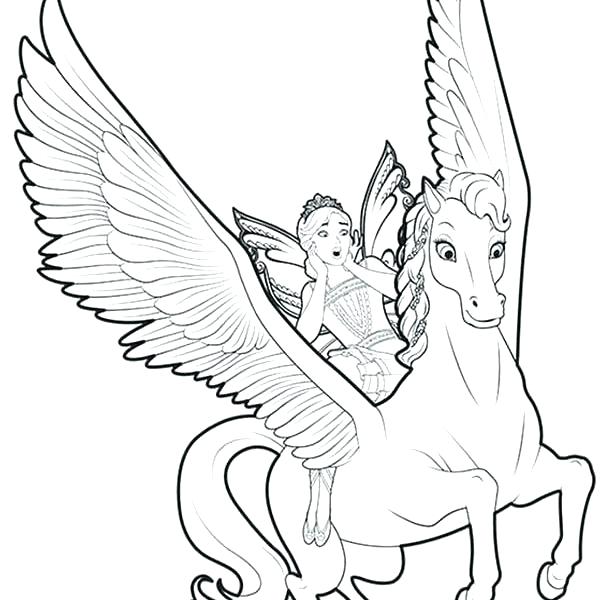 600x600 Unicorn And Fairy Coloring Pages Professional