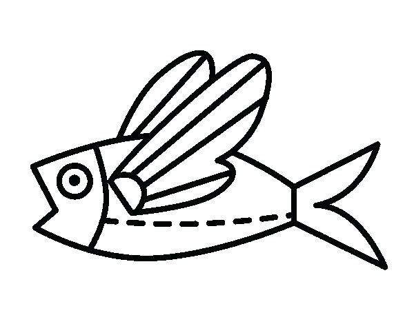 600x470 Flying Fish Coloring Page Flying Fish Coloring Page Coloring Pages