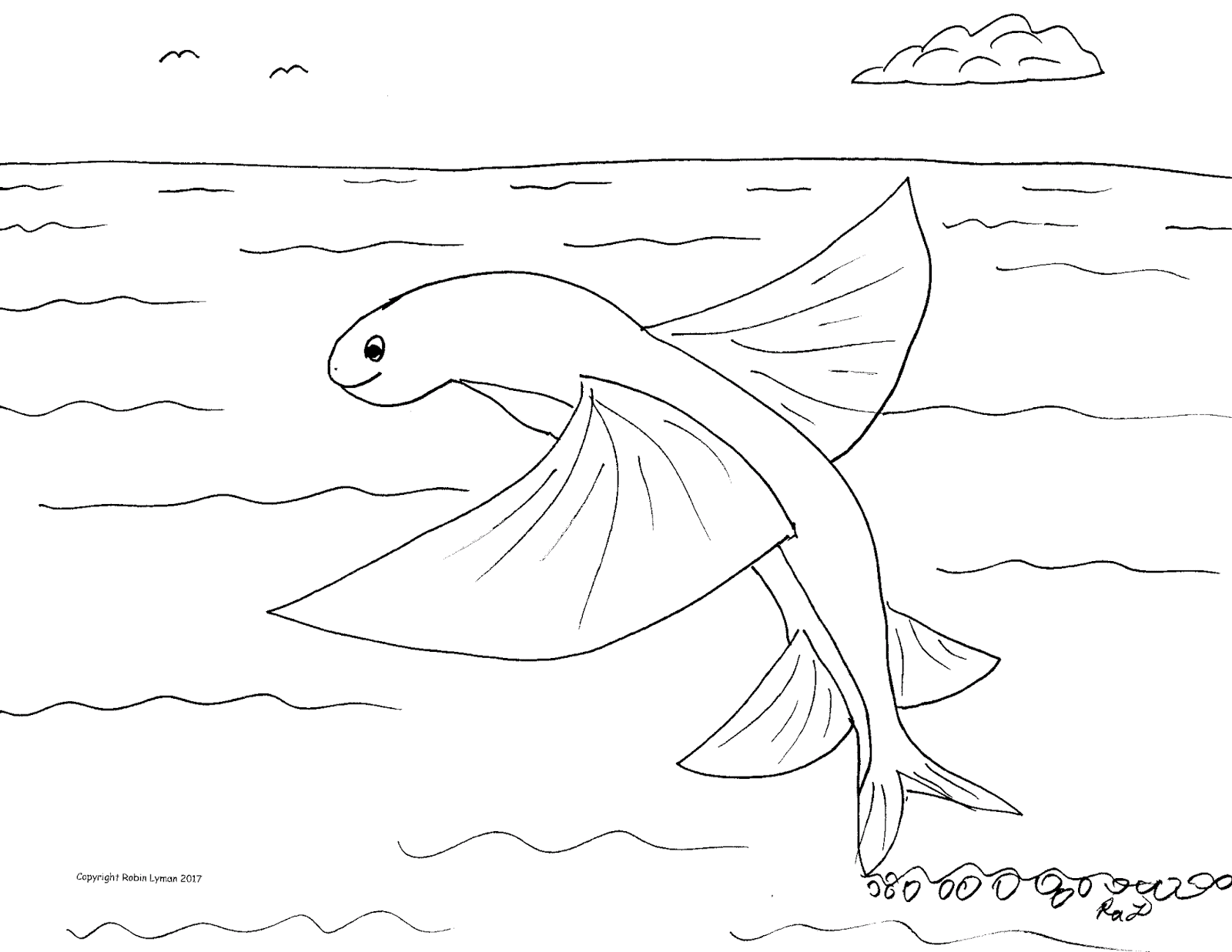 1600x1237 Robin's Great Coloring Pages Flying Fish