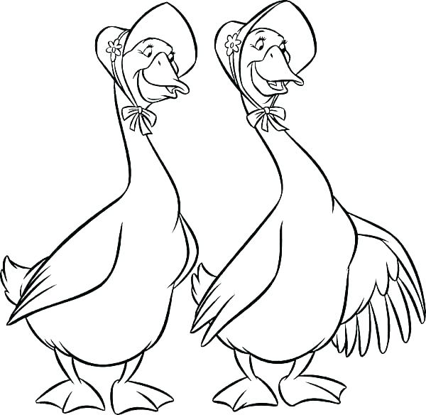 600x584 Goose Coloring Page Image For Had A Little Lamb Coloring Page
