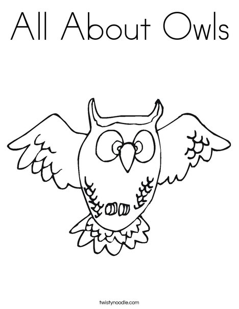 468x605 All About Owls Coloring Page