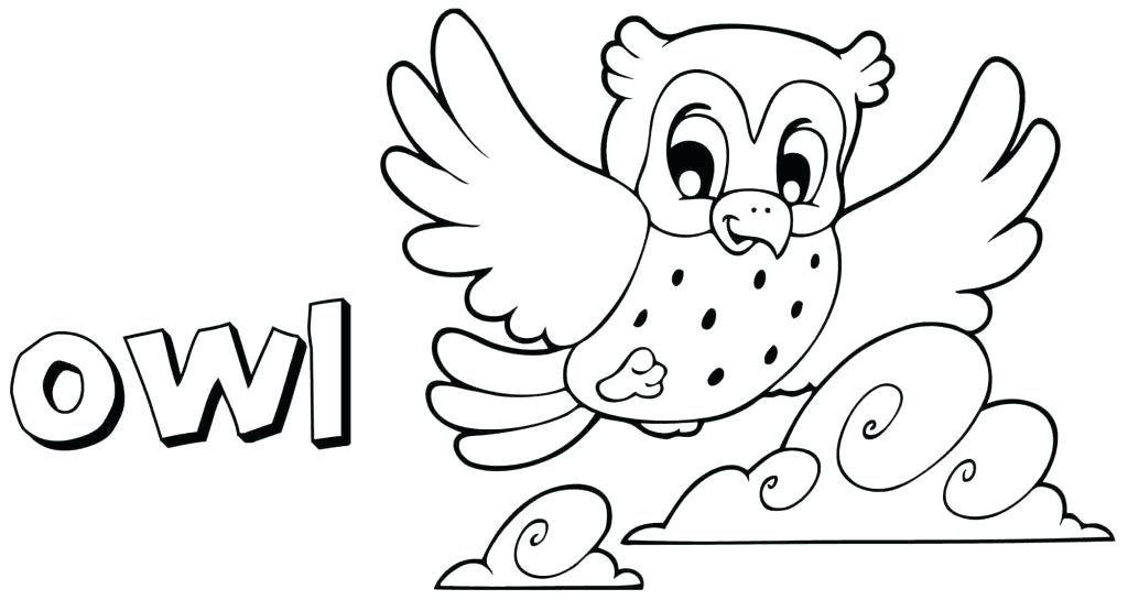 1024x545 Cartoon Owl Coloring Pages Owl Coloring Pages Flying Cute Free
