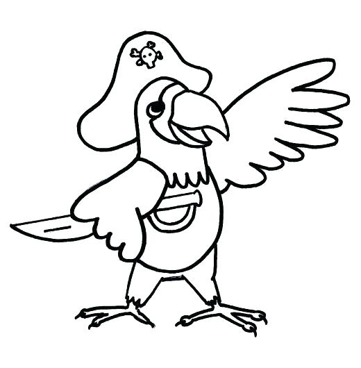 520x530 Pirate Parrot Coloring Pages Here Are Parrot Coloring Pages Images