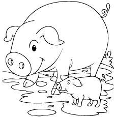230x230 Flying Pig Coloring Pages Free Printable Sewing