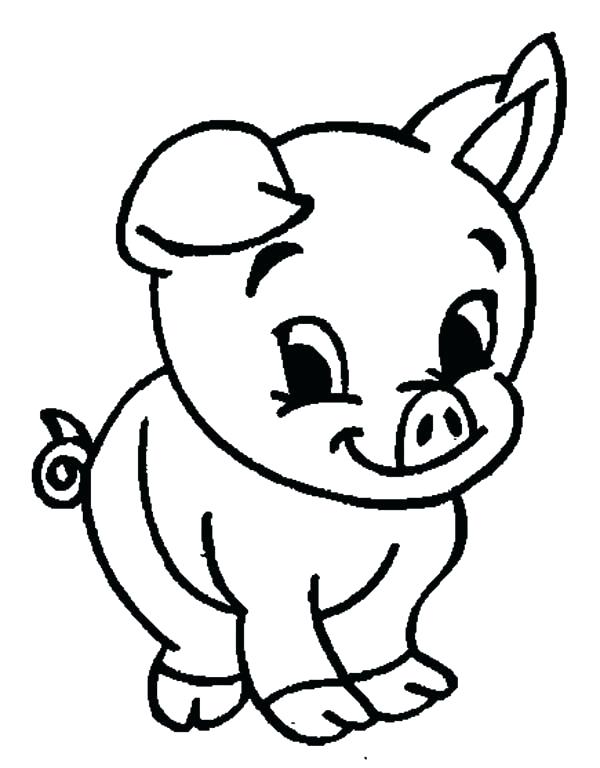 600x768 Coloring Page Of A Pig Coloring Pig Coloring Page Pig Coloring