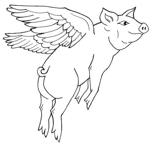500x473 Flying Pig Coloring Pages Kids Coloring Pages