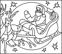 256x226 Flying Reindeer Coloring Page Printables Apps For Kids