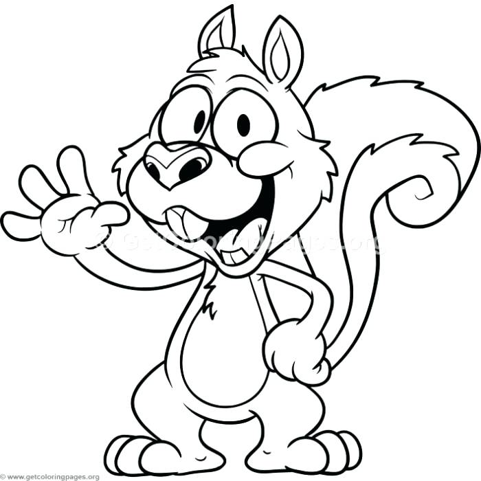 700x700 Squirrel Coloring Pages Funny Cartoon Squirrel Coloring Pages