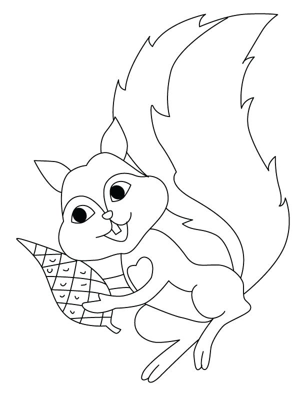 612x792 Flying Squirrel Coloring Page