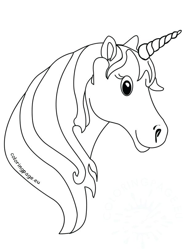 595x808 Picture Of A Unicorn To Color Unicorn Face Coloring Pages For Kids
