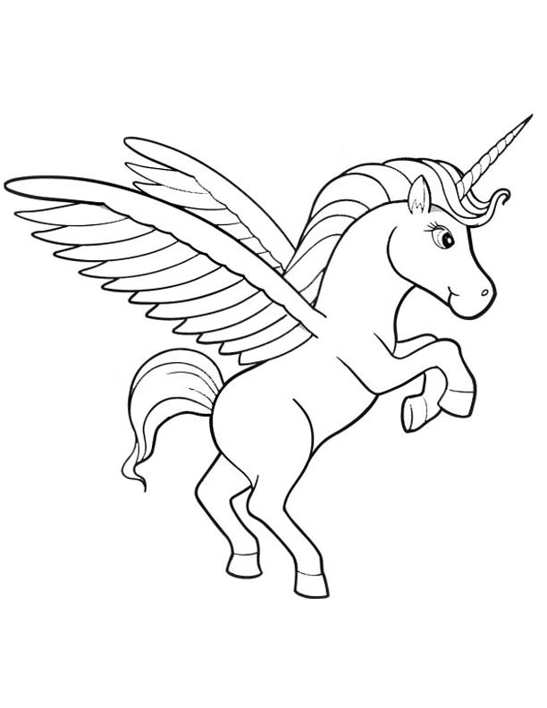 612x792 Unicorn Coloring Pages