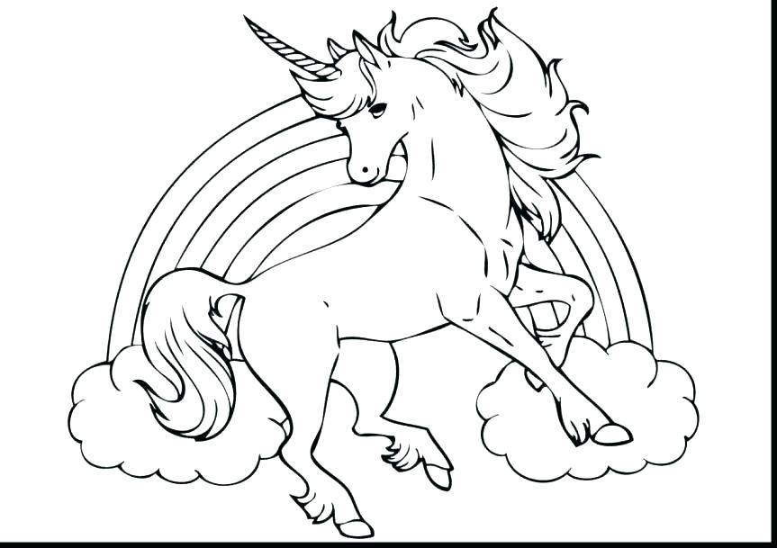 863x609 Unicorn Coloring Pages Printable