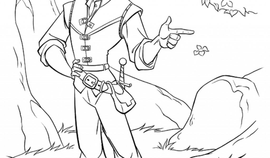 1024x600 Flynn Rider Coloring Pages Disney Bgcentrum