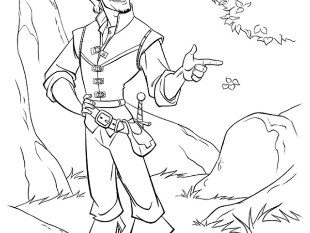 640x480 Flynn Ryder Coloring Page For Kids Free Coloring Pages For Kids