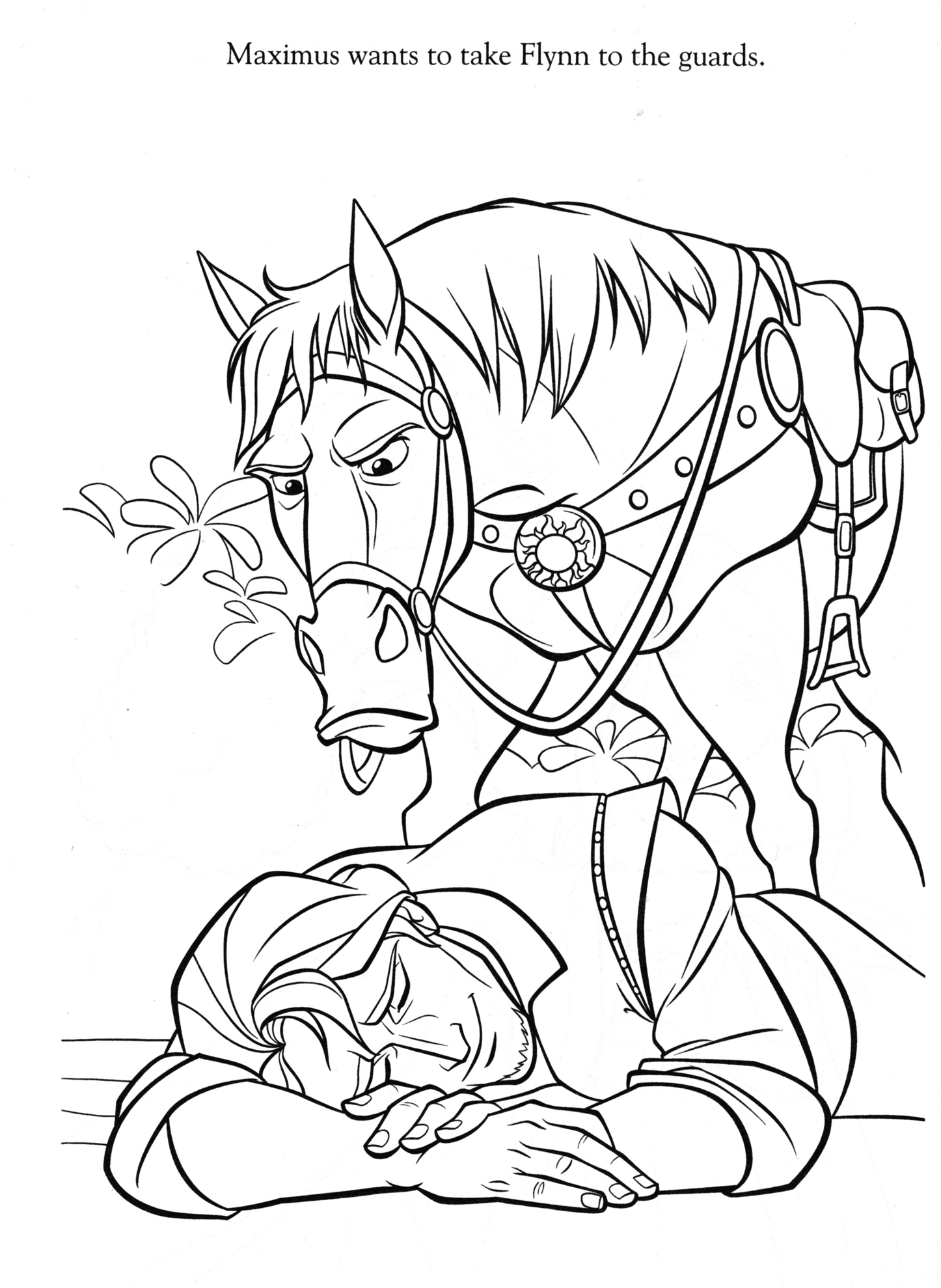 1446x1979 Tangled Maximus Coloring Pages