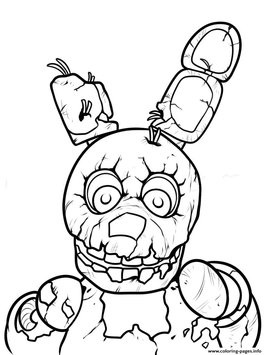 900x1200 Urgent Fnaf Mangle Coloring Pages Five Nights At Freddys Bonnie