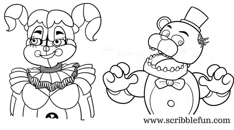 810x450 Free Printable Five Nights At Freddy's Coloring Pages