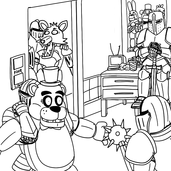 600x600 Fnaf Coloring Pages Coloring Pages For Kids