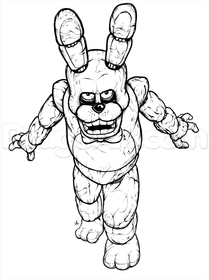 720x963 Spring Bonnie Coloring Pages