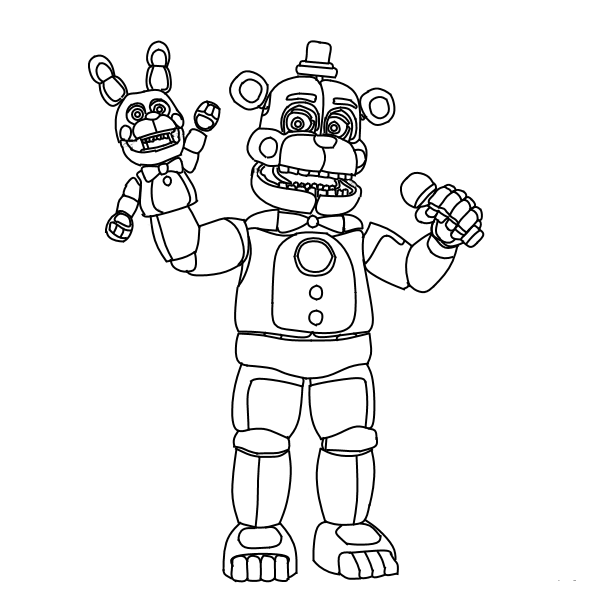 600x600 Free Printable Five Nights At Freddy's Coloring Pages