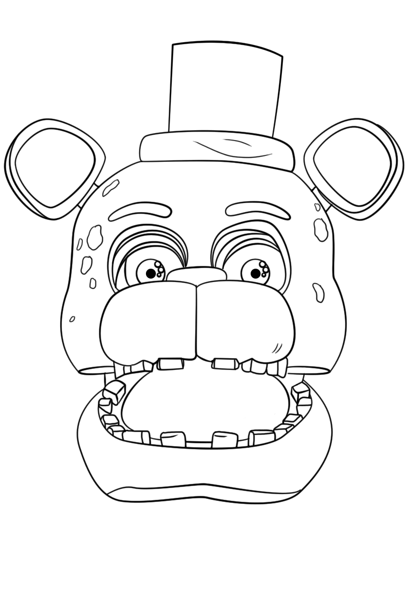 824x1186 New Freddy Portrait Fnaf Coloring Page Scribblefun Free Coloring