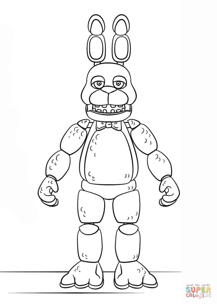 731x1024 Fnaf Coloring Pages Bonnie