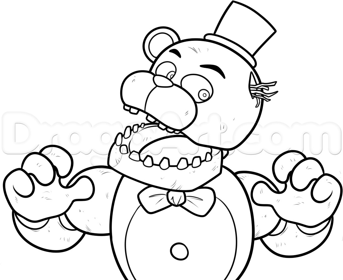 1099x899 Fnaf Freddy Coloring Pages