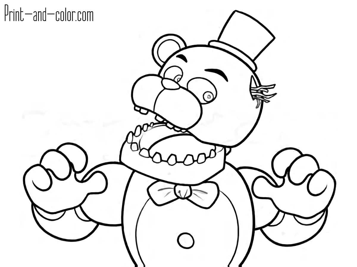 1200x900 Informative Fnaf Coloring Pages Printable Five