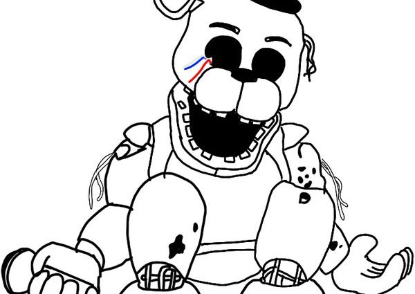 600x425 Fnaf Coloring Pages Golden Freddy Golden Freddy