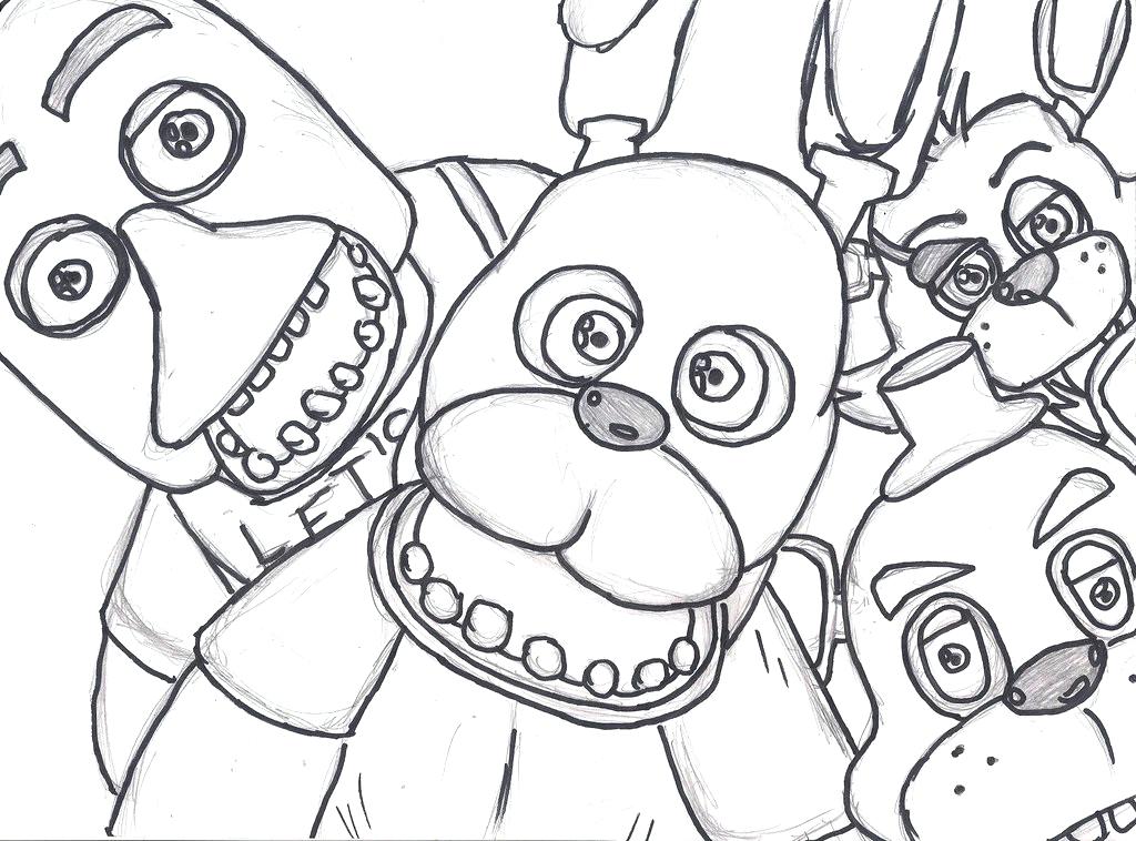 1024x758 Fnaf Coloring Sheets