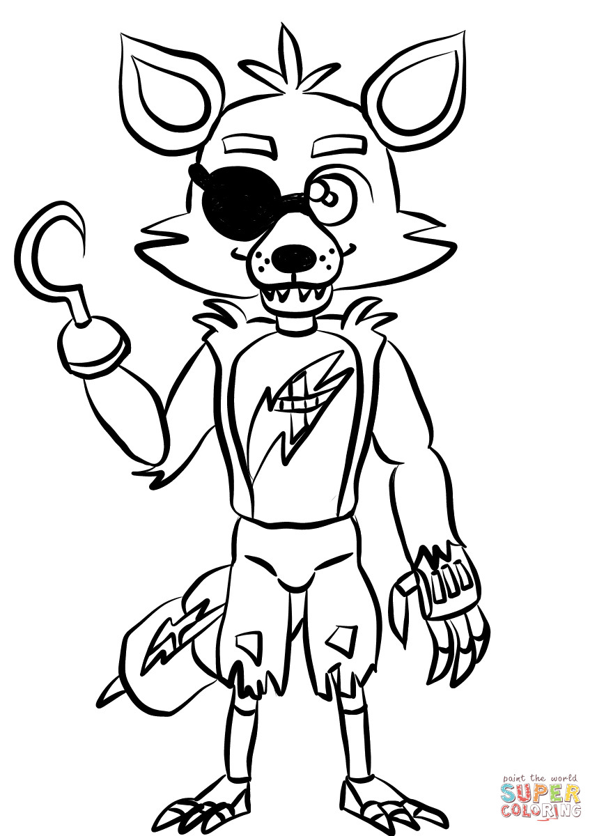 857x1200 Foxy Coloring Page Mangle And Pages