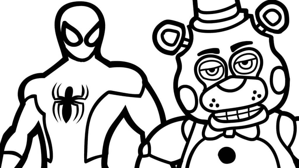 1024x576 Fnaf Coloring Pages For Kidss Five Nights At Freddys Book Books