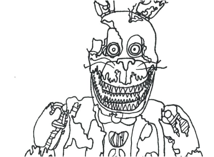 827x609 Fnaf Coloring Pages